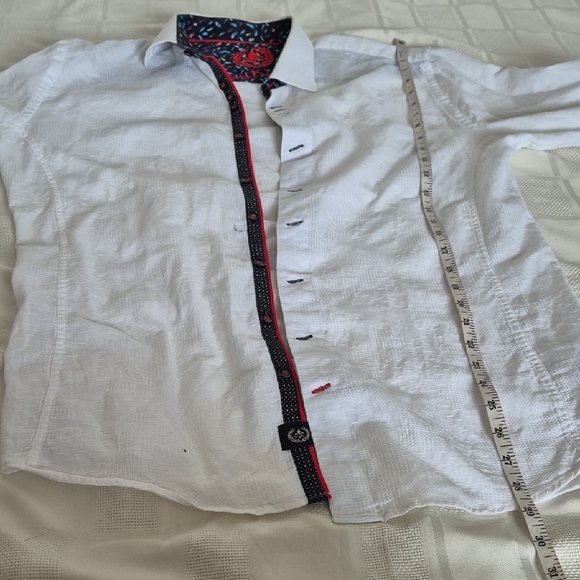 Men's White Casual Button Down Shirt - Picture 13 of 16